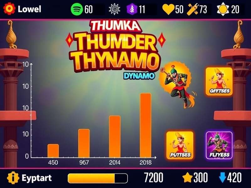 Thumka Thunder Dynamo download growth chart showing exponential increase